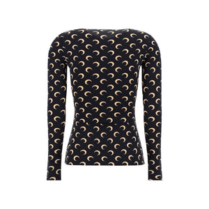 Black Polyamide Long Sleeve T-Shirt