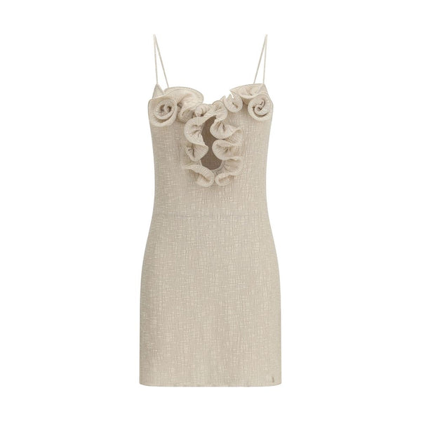 Beige Lyocell Casual Dress