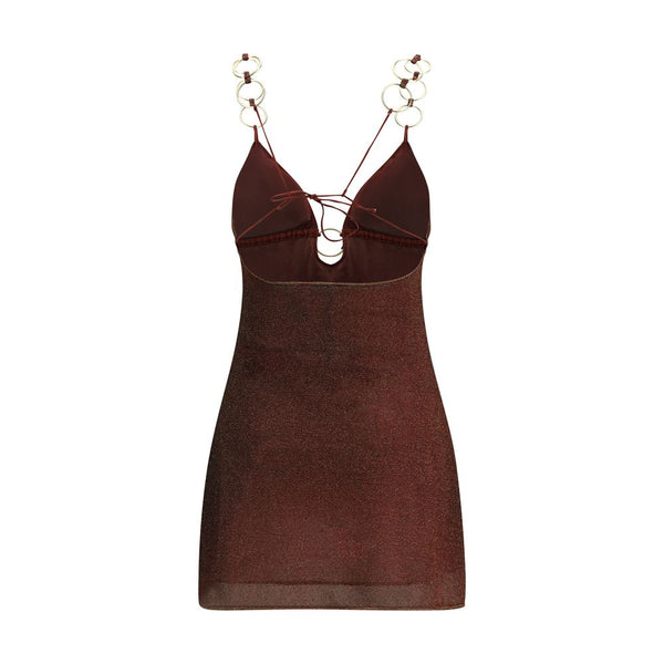 Brown Polyamide Cocktail Dress