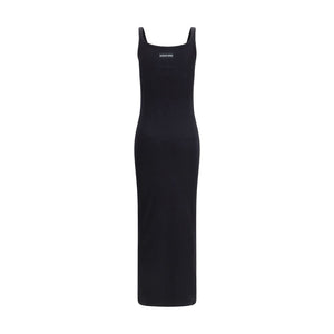 Black Cotton Casual Dress
