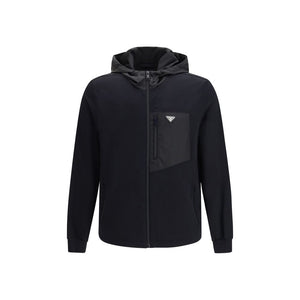 Black Cotton Shell Jacket