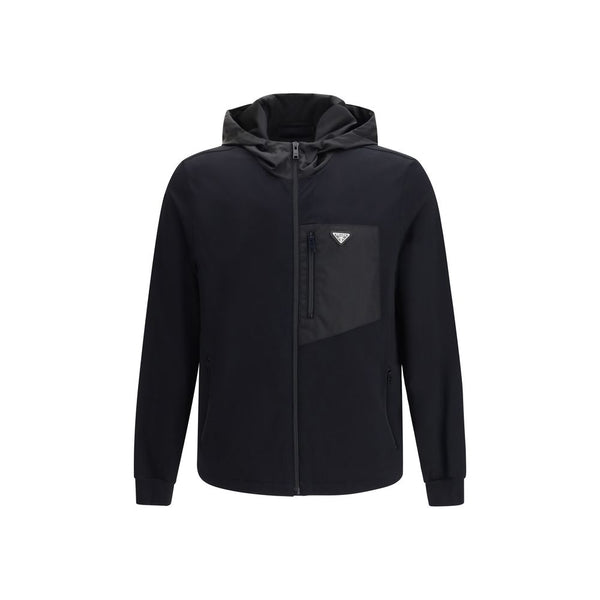 Black Cotton Shell Jacket