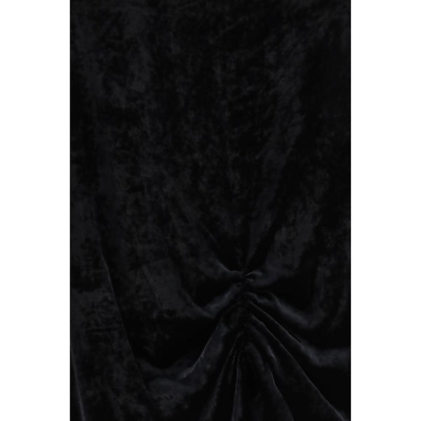 Black Viscose Long Skirt