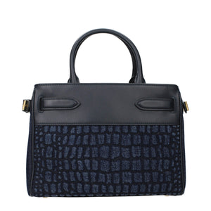 Blue Fabric Handbag