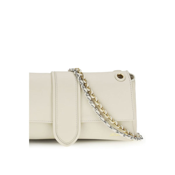 Beige Calf Leather Bos Taurus Shoulder Bag