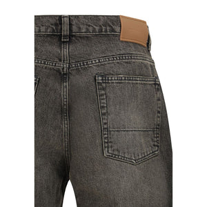 Black Cotton Relaxed Fit Jeans