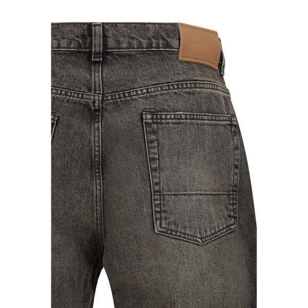 Black Cotton Relaxed Fit Jeans