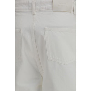 White Cotton Bermuda Shorts
