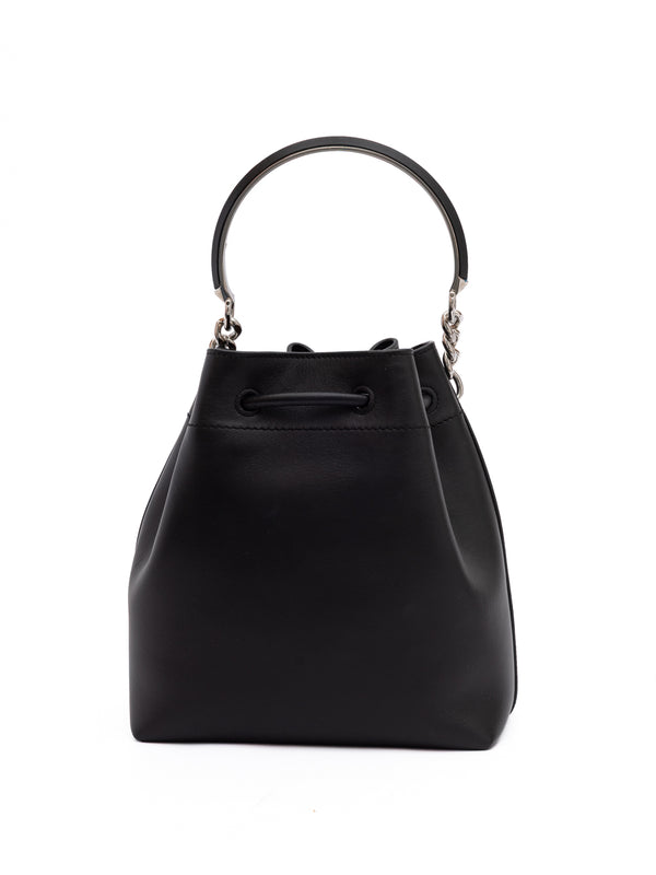 Black Bon Bon Leather Bucket