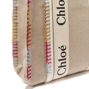 Beige Wool Tote Bag