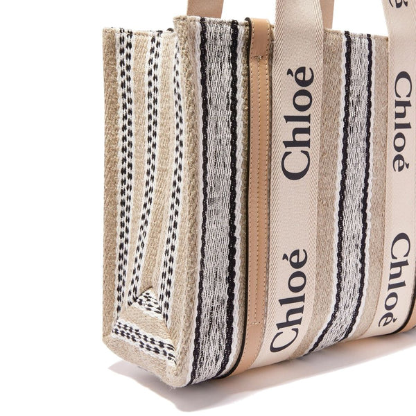 Beige Linen Tote Bag