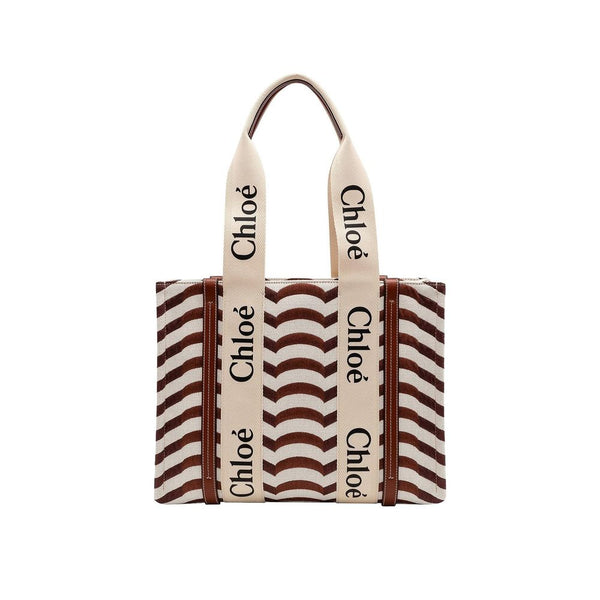 Beige Linen Tote Bag