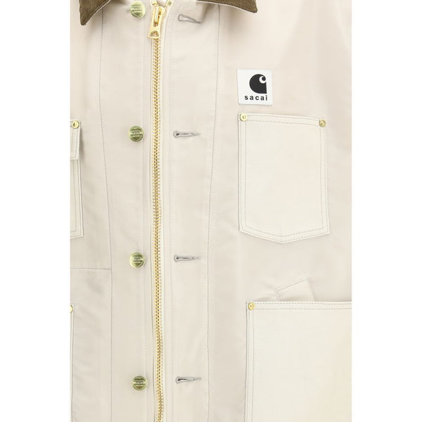 Beige Cotton Bomber