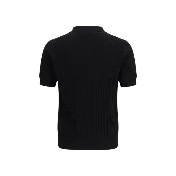 Black Cotton Polo Shirt