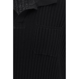 Black Cotton Polo Shirt