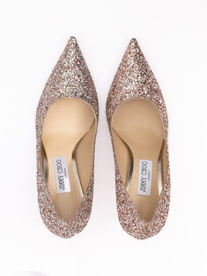 Rose Coarse Glitter Love 85 Pumps