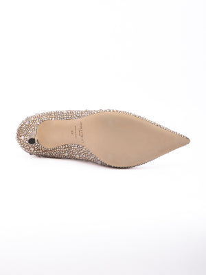 Light Bronze Crystal Love 85 Pumps
