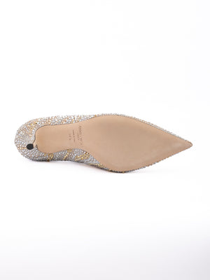 Gold Mix Crystal Love 85 Pumps