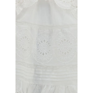 White Polyester Sleeveles T-Shirt