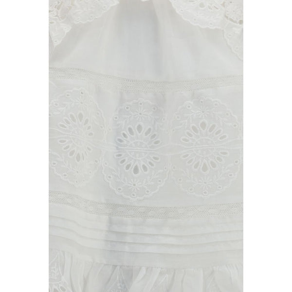 White Polyester Sleeveles T-Shirt