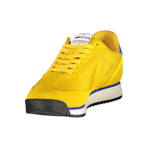 Yellow Polyester Men Sneaker