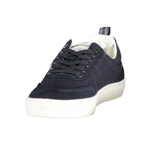 Blue Polyester Athletic Sneakers