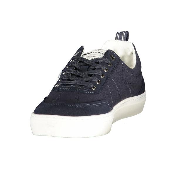 Blue Polyester Athletic Sneakers