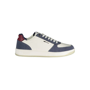 White Polyurethane Men Sneaker