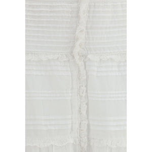 White Viscose Long Skirt