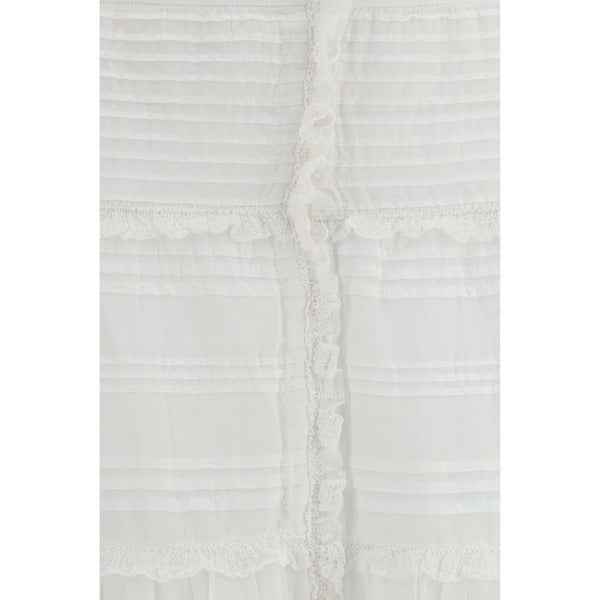 White Viscose Long Skirt