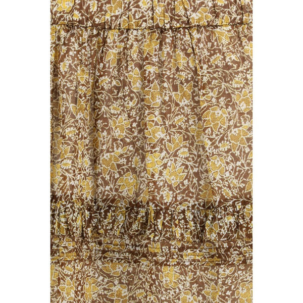 Bicolor Cotton Long Skirt