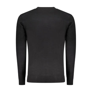 Black Cotton Men's Sweater