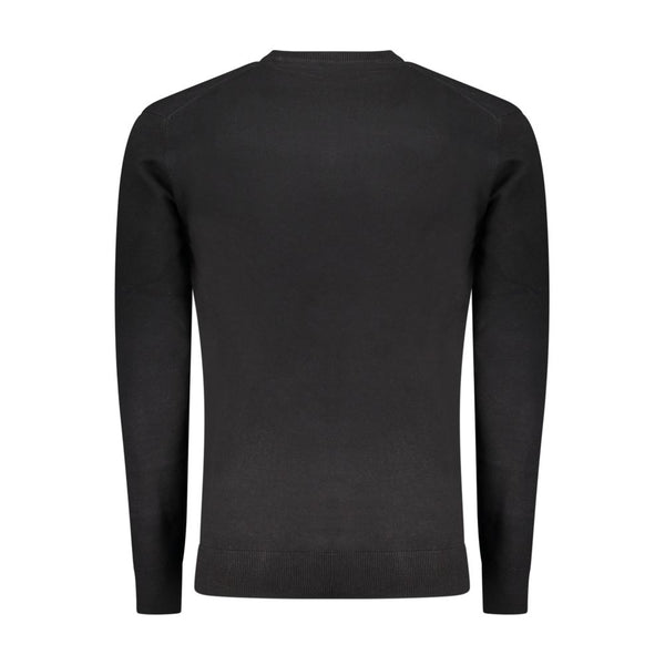 Black Cotton Men's Sweater