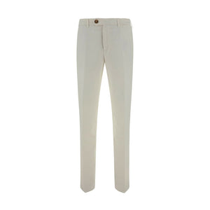 White Cotton Casual Pants