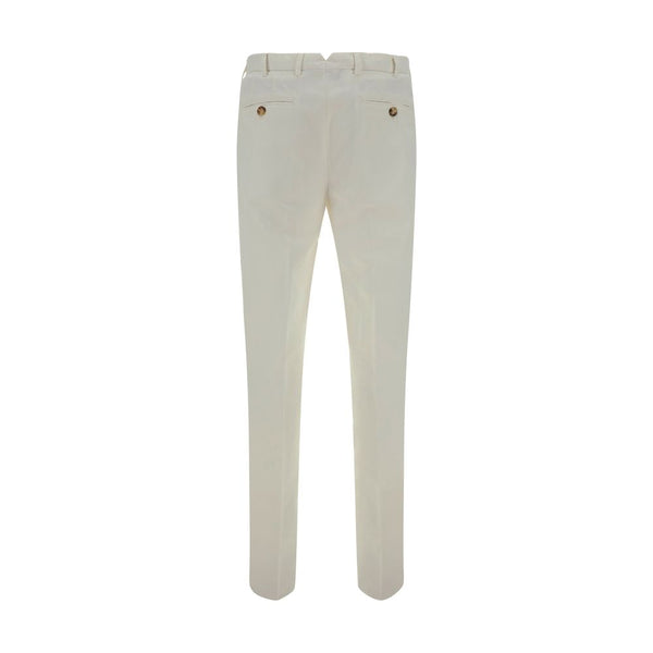 White Cotton Casual Pants