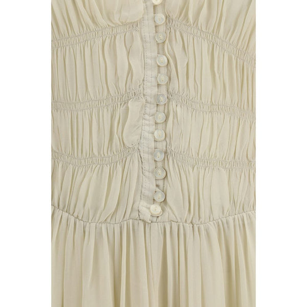 Beige Viscose Casual Dress