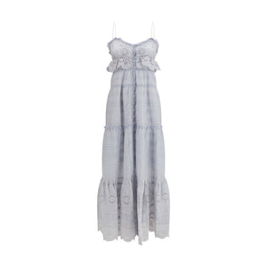 Blue Cotton Casual Dress