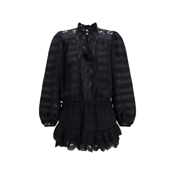 Black Cotton Casual Dress