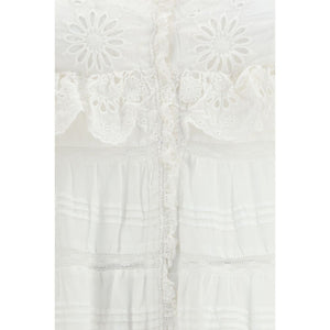 White Cotton Casual Dress