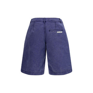 Blue Cotton Bermuda Shorts