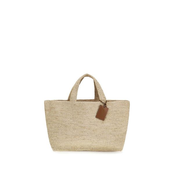 Beige Raffia Handbag
