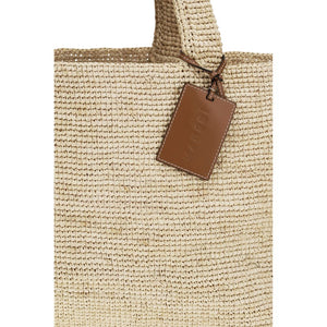 Beige Raffia Handbag