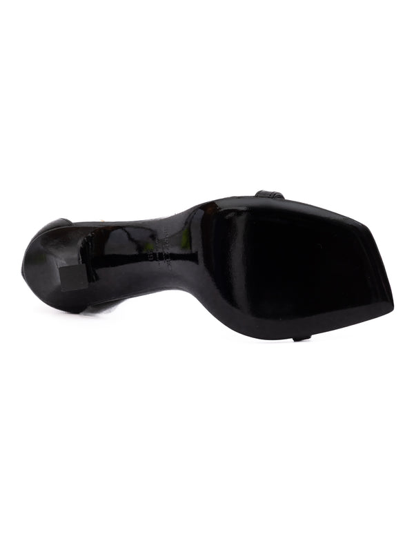 Black Leather Verity 100 Sandals