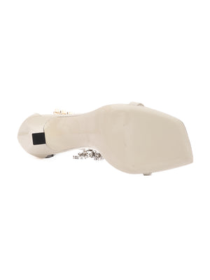 White Patent Leather Verity 100 Sandals