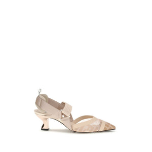 Beige Nylon Lace-Up