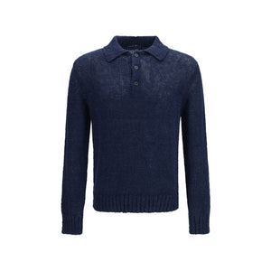 Blue Cotton Polo Shirt