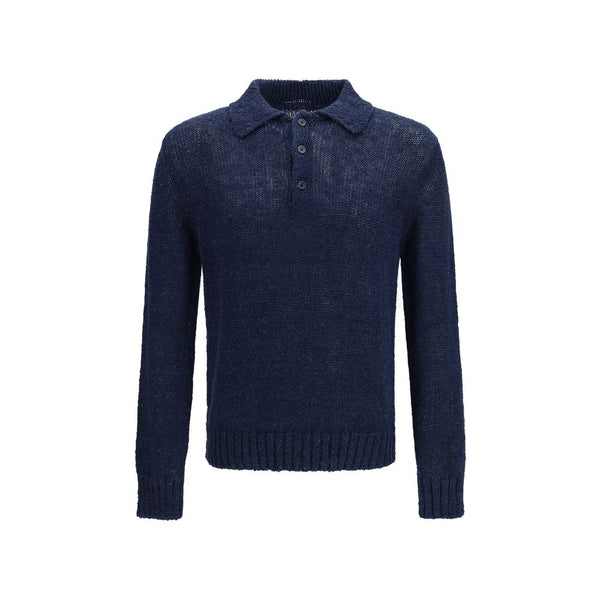 Blue Cotton Polo Shirt