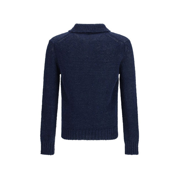 Blue Cotton Polo Shirt