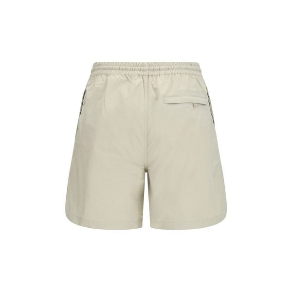Beige Nylon Bermuda Shorts