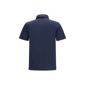 Blue Cotton Polo Shirt